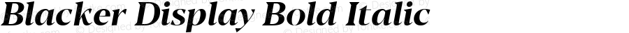 Blacker Display Bold Italic