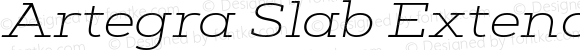 Artegra Slab Extended ExtraLight Italic