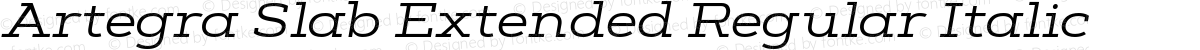 Artegra Slab Extended Regular Italic