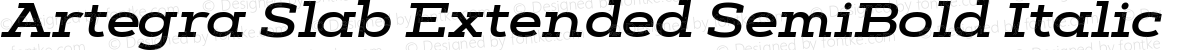 Artegra Slab Extended SemiBold Italic