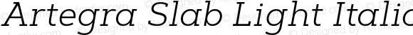 Artegra Slab Light Italic