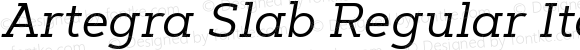 Artegra Slab Regular Italic