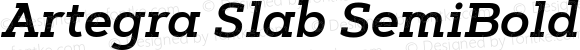 Artegra Slab SemiBold Italic