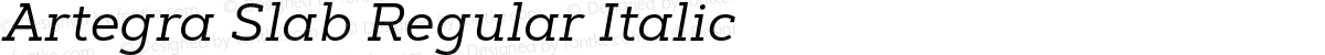 Artegra Slab Regular Italic