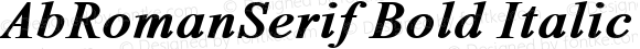 AbRomanSerif Bold Italic