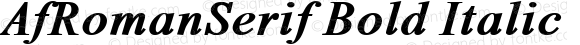 AfRomanSerif Bold Italic