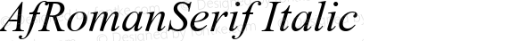 AfRomanSerif Italic