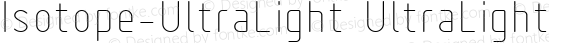 Isotope-UltraLight UltraLight