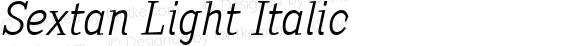 Sextan Light Italic