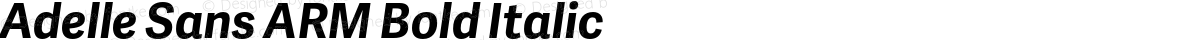 Adelle Sans ARM Bold Italic