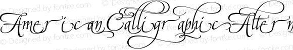 American Calligraphic Alternat Version 1.001 2017