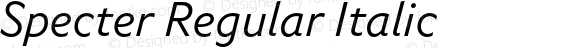 Specter Regular Italic