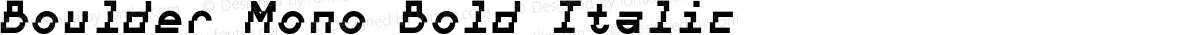 Boulder Mono Bold Italic