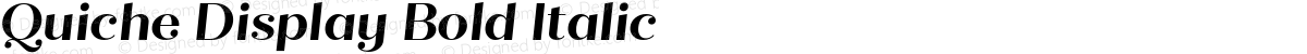 Quiche Display Bold Italic