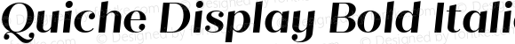 Quiche Display Bold Italic