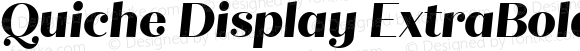 Quiche Display ExtraBold Italic