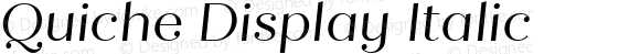 Quiche Display Italic