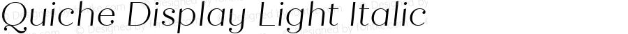 Quiche Display Light Italic