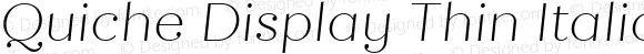 Quiche Display Thin Italic