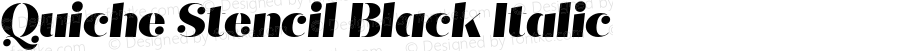 Quiche Stencil Black Italic