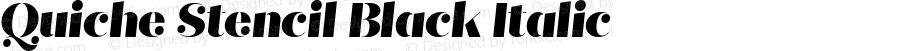 Quiche Stencil Black Italic