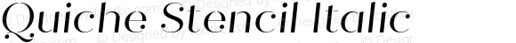 Quiche Stencil Italic