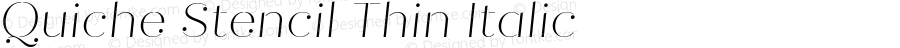 Quiche Stencil Thin Italic