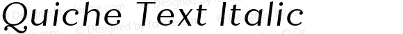 QuicheText-Italic