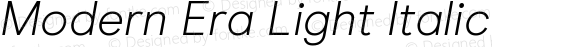 Modern Era Light Italic