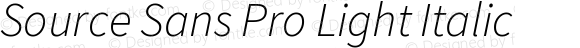 Source Sans Pro Light Italic