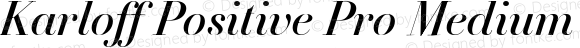 Karloff Positive Pro Medium Italic