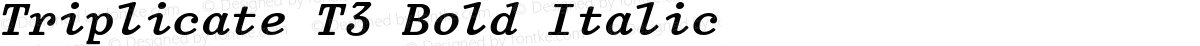 Triplicate T3 Bold Italic