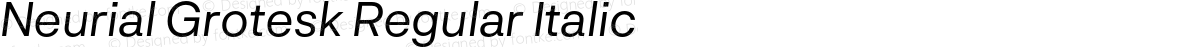 Neurial Grotesk Regular Italic