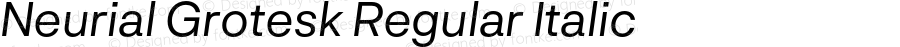 Neurial Grotesk Regular Italic