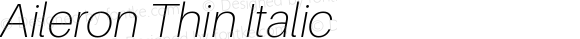 Aileron Thin Italic