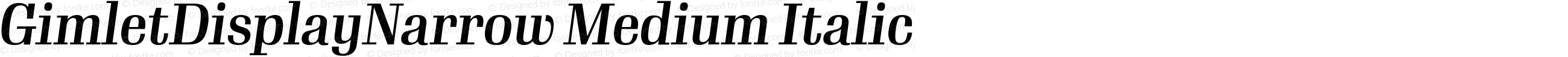 GimletDisplayNarrow Medium Italic