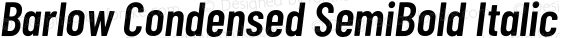 Barlow Condensed SemiBold Italic