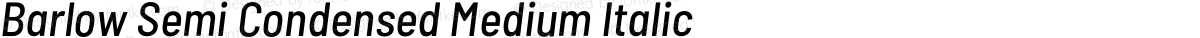 Barlow Semi Condensed Medium Italic