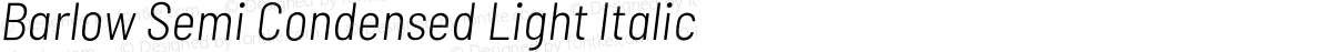 Barlow Semi Condensed Light Italic