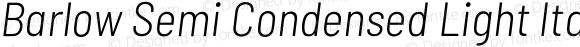 Barlow Semi Condensed Light Italic