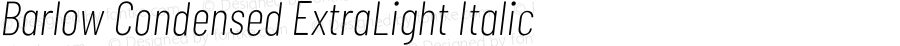 Barlow Condensed ExtraLight Italic