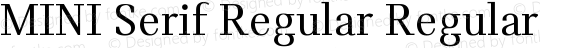 MINI Serif Regular Regular