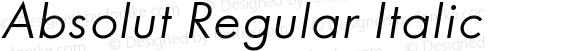 Absolut Regular Italic