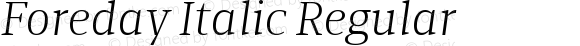 Foreday Italic Regular