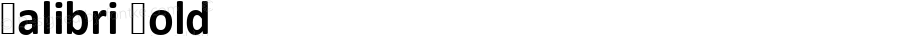 Calibri Bold