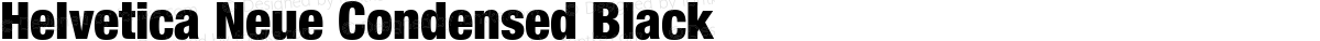 Helvetica Neue Condensed Black