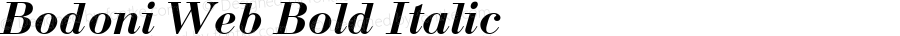 Bodoni Web Bold Italic