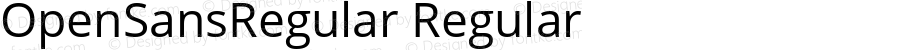 OpenSansRegular Regular