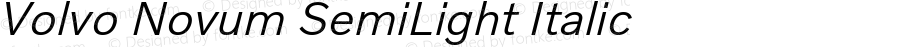 Volvo Novum SemiLight Italic