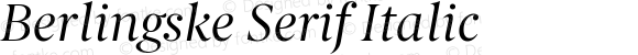 Berlingske Serif Italic